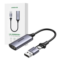 Ugreen CM489 video capture card / HDMI Grabber, 4K 60Hz, USB + USB-C