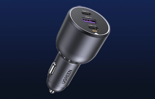 Автомобільний зарядний пристрій Ugreen EC705 2x USB-C + USB, 130 Вт (чорний)