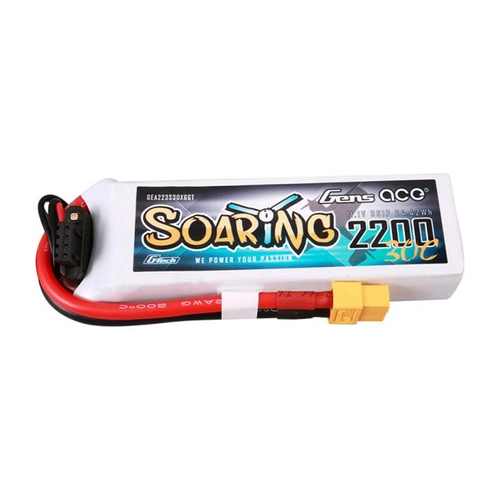 Gens Ace GRAM-Tech Soaring Battery 2200mAh 11.1V 30C 3S1P Lipo