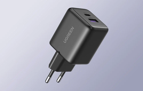 Ładowarka sieciowa Ugreen X516 USB + USB-C, GaN, 30W (czarna)