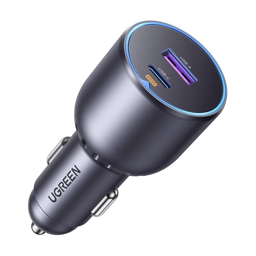 Автомобільний зарядний пристрій Ugreen EC701, USB + USB-C, 63 Вт (чорний)