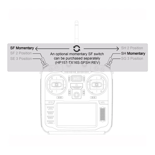 Replacement SF+SH switch for RadioMaster TX16S