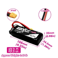 Akumulator CNHL 2200mAh 11.1V 3S 40C (Black) XT60