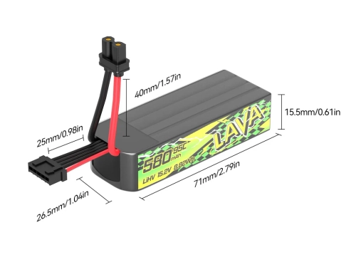 Akumulator BetaFpv LAVA Series II 4S 580mAh (95C) - 1szt