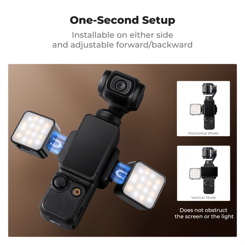 Магнітна міні-лампа для DJI Osmo Pocket 3 від K&F Concept