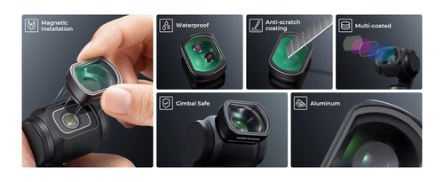 Filtr macro 10X marki K&F Concept do kamery DJI Osmo Pocket 3 / 4