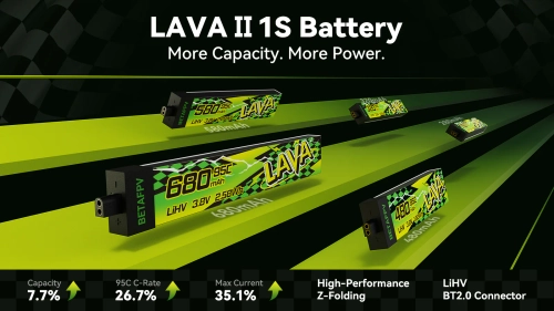 Akumulator BetaFpv LAVA Series II 1S 280mAh (95C) - 1szt