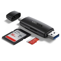 SD + microSD USB + USB-C card reader UGREEN CM304 (black)