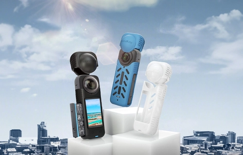Силіконовий чохол + кришка об'єктива Sunnylife для Insta360 X4 (чорний)