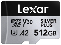 Lexar microSDXC Silver Plus 1066x UHS-I/U3/A2/4K R205/W150 (V30) 512 ГБ