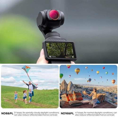K&F Concept 4-Pack ND/PL Filter Set for DJI Osmo Pocket 3 Camera