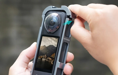 Sunnylife metal magnetic frame with silicone lens cover for Insta360 X5