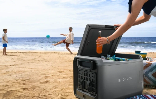 Zestaw: Przenośna lodówka EcoFlow Glacier 55L + Bateria 298Wh