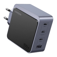 Ugreen Nexode Air 100W Wall Charger, 3x USB-C, USB (Gray)