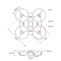 BetaFPV Air65 II Champion frame (gray transparent)
