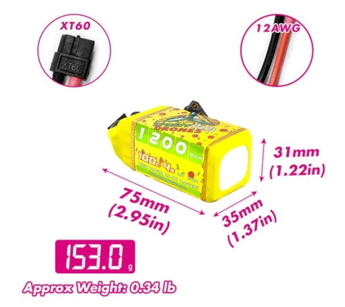 Akumulator CNHL 1200mAh 14.8V 4S 100C (Pizza) XT60