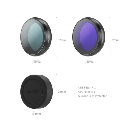 Set of 2 CPL + ND8 filters for Insta360 GO Ultra SmallRig 5862