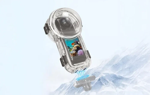 Puluz 60 m Waterproof Case with Quick-Release Clip forInsta360X5 (Transparent)