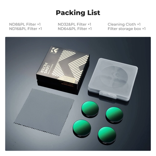 K&F Concept set of 4 ND/PL filters for camera DJI Osmo Action 6