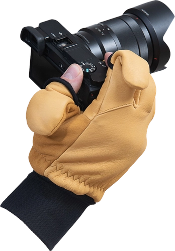 Шкіряні фоторукавички Vallerret Hatchet Natural XL