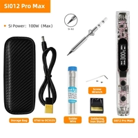 Przenośna lutownica OLED SEQURE SI012 Pro Max Kit z 1 grotem (końcówka SI-B2)