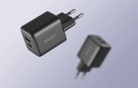 Ładowarka sieciowa Ugreen X516 USB + USB-C, GaN, 30W (czarna)
