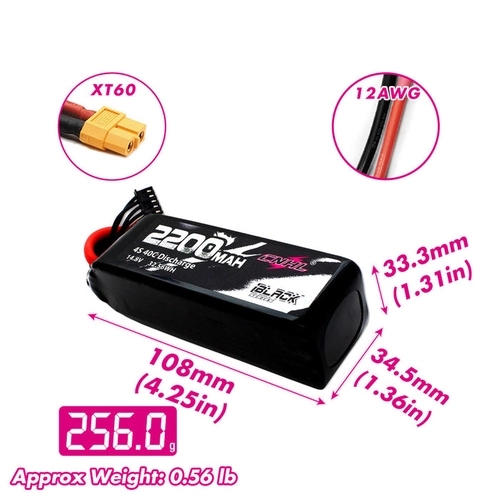 Akumulator CNHL 2200mAh 14.8V 4S 40C (Black) XT60