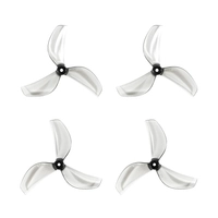 Śmigła 3-łopatkowe Gemfan 45 mm (wał 1,5 mm, 4 szt.) - szare