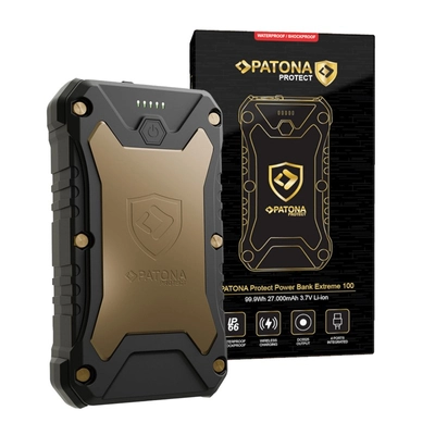 Powerbank PATONA PROTECT Extreme 100 PD65W 27.000mAh z ładowaniem bezprzewodowym