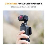 Set of 3 CPL+Black Mist 1/4+ND8 K&F Concept filters for camera DJI Osmo Pocket 3