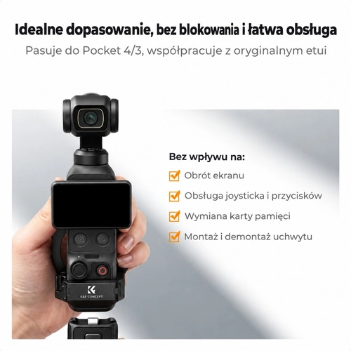 Magnetic expansion frame for DJI Osmo Pocket 3/4 by K&F Concept