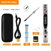 Przenośna lutownica OLED SEQURE SI012 Pro Max Kit z 1 grotem (końcówka SI-K)