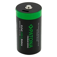PATONA Premium 2x LR20 Mono D Rechargeable Batteries with USB-C and a USB-C Cable (1x to 2x)