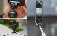 SunnyLife 1/4” Quick-Connect Fitting with 180° Rotation for Insta360 X4 Air / X5 / Ace Pro / Pro 2