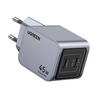 Ugreen Nexode Pro 45W wall charger, 2x USB-C (gray)