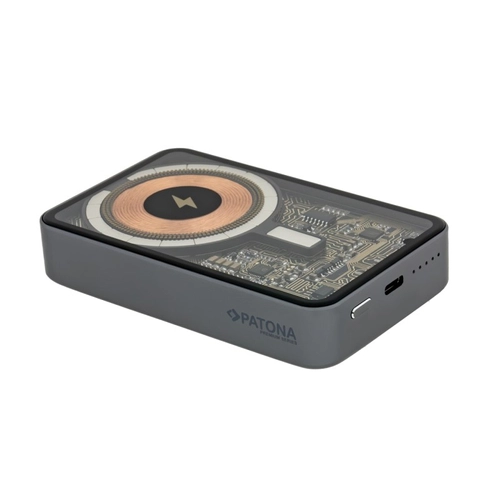 Powerbank PATONA Premium Clear 3.0 PD20W 10.000mAh MagSafe z ładowaniem bezprzewodowym
