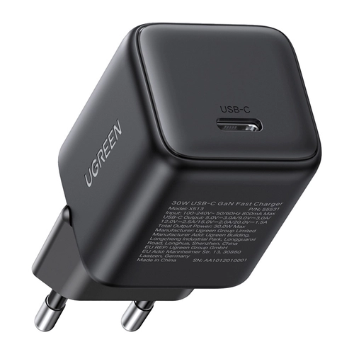 Мережевий зарядний пристрій Ugreen X513 30W GaN 1X USB-C (чорний)