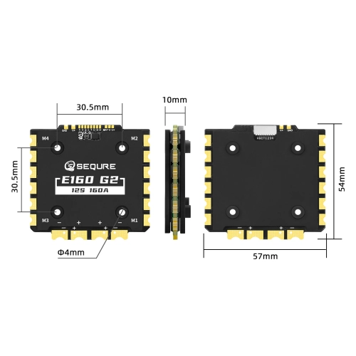 Regulator ESC SEQURE E160 G2 30.5x30.5 4-12S 160A (AM32)