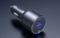 Автомобільний зарядний пристрій Ugreen EC703, USB + 2x USB-C, 75W (чорний)