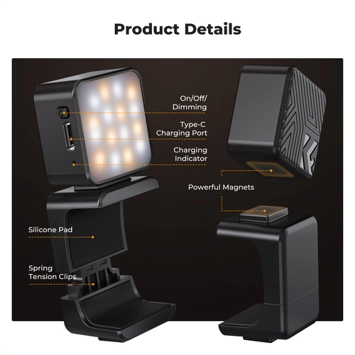 Magnetic mini lamp for DJI Osmo Pocket 3 by K&F Concept