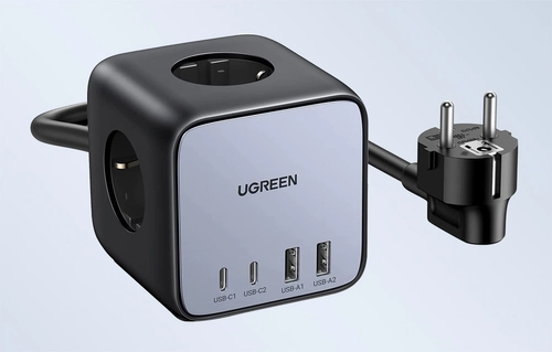 EU UGREEN CD268 cube power strip, 65W, 1.8m (black)