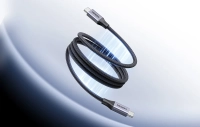 Магнітний кабель USB-C до USB-C Ugreen L520, 100 Вт PD, 1 м (сірий)