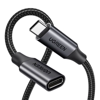 Подовжувач USB 3.2 Ugreen US372 чоловічий USB-C до жіночого USB-C Gen 2 0,5м (чорний)