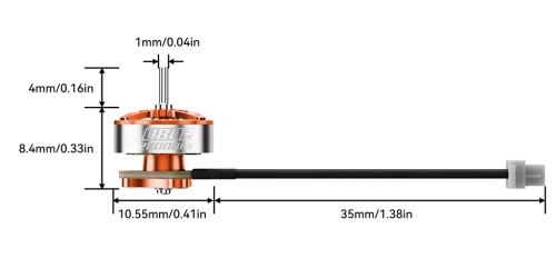 Silniki bezszczotkowe BetaFPV 0802 25000KV (2026) - 4szt | seria Air75 II Racing