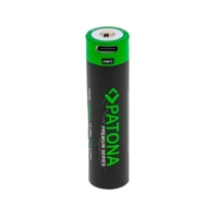 PATONA Premium 18650 Lithium-Ion Battery with USB-C Port, 3.7 V, 3300 mAh