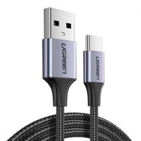 Kabel USB do USB-C QC3.0 UGREEN US288 3m z aluminiową wtyczką (czarny)