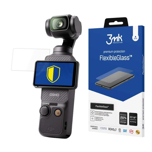 Unbreakable hybrid glass for the DJI Osmo Pocket 3 - 3mk FlexibleGlass