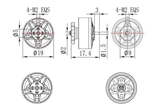 Pilotix 1405 4800KV Motor