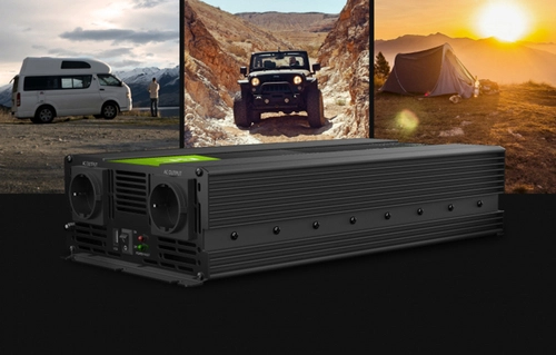 Green Cell INV10 автомобільний інвертор напруги 12В на 230В 2000Вт/4000Вт, модифікована синусоїда