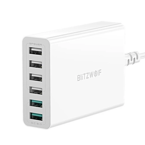 Charger 6x USB Blitzwolf BW-S15, QC 3.0, 60W (white)